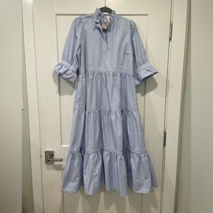 Gretchen Scott Teardrop Dress - Maxi Stripe Wash & Wear In Periwinkle.